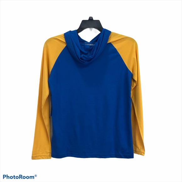 Tony Hawk long sleeve hooded blue & gold shirt - Picture 3 of 7